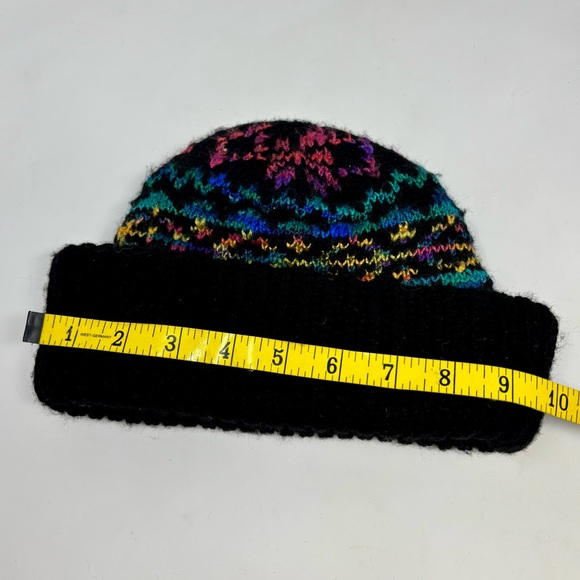 ARIS Acrylic Blend Knit Beanie Cap Fair Isle Winter Ski Hat Vintage One Size - Picture 7 of 8